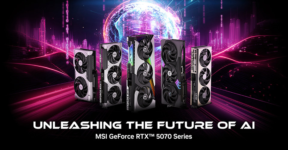 کارت گرافیک های RTX 5070 توسط MSI معرفی شدند
