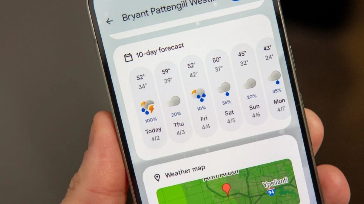 نقشه آب‌وهوا به اپلیکیشن Pixel Weather بازگشت