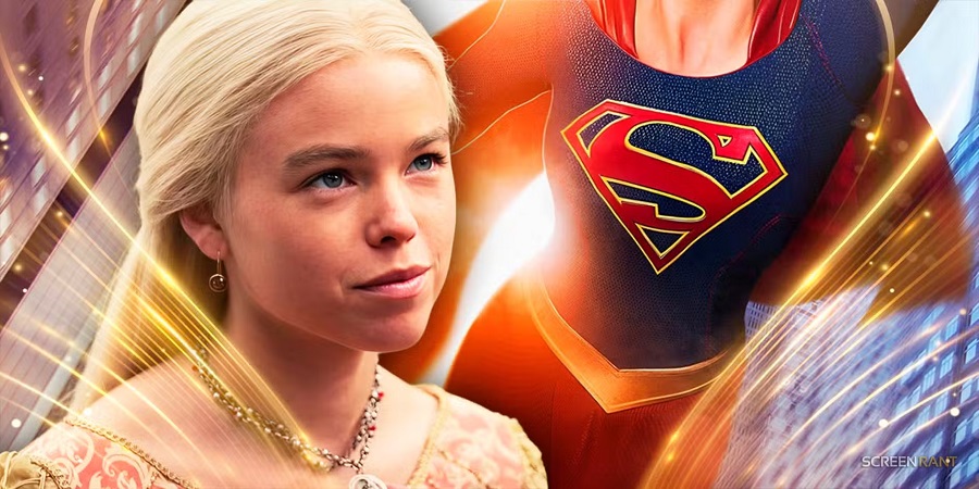 تصویری از صحنه فیلم‌برداری فیلم Supergirl، پوشش ابرقهرمانی میلی آلکاک را نمایان ساخت