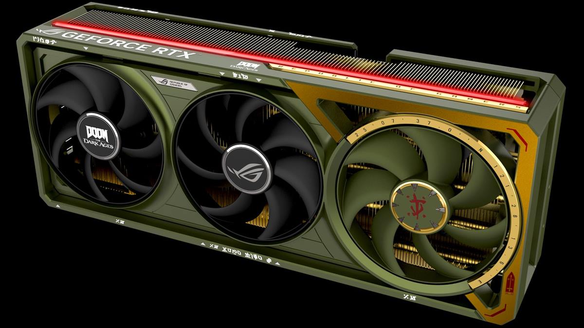 کارت گرافیک ROG RTX 5080 مدل بازی DOOM: The Dark Ages معرفی شد