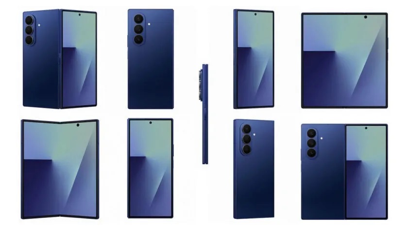 رندرهای گوشی Galaxy Z Fold 7 منتشر شد