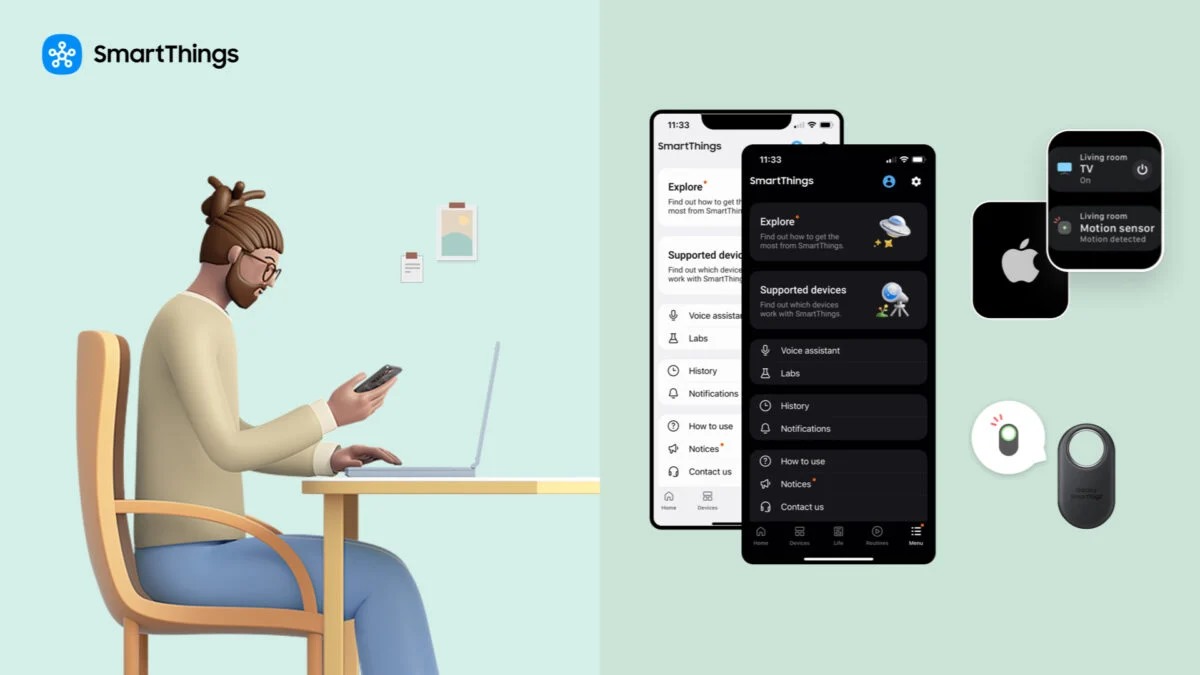 نسخه جدید برنامه SmartThings با طراحی تازه و امکانات بیشتر برای آیفون و اپل واچ عرضه شد