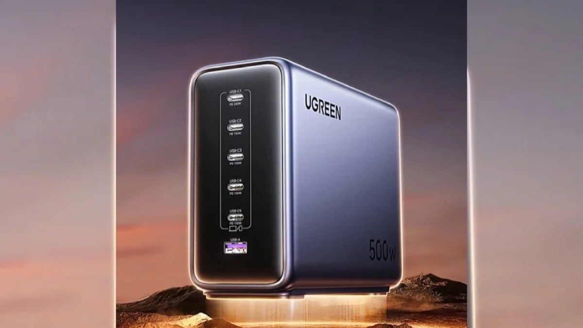 شارژر ۵۰۰ واتی جدید یوگرین می‌تواند ۵ لپ‌تاپ را به‌طور همزمان شارژ کند