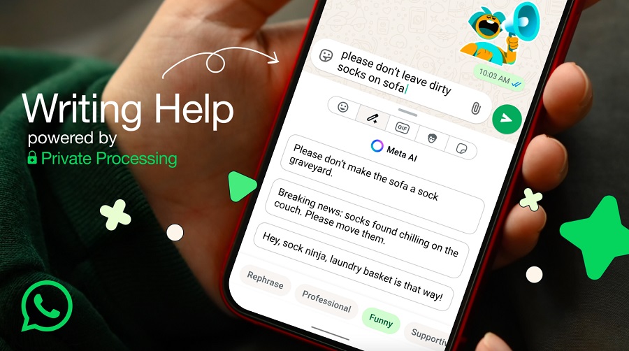 واتساپ، یک دستیار نوشتاری مبتنی بر هوش مصنوعی ارائه کرد