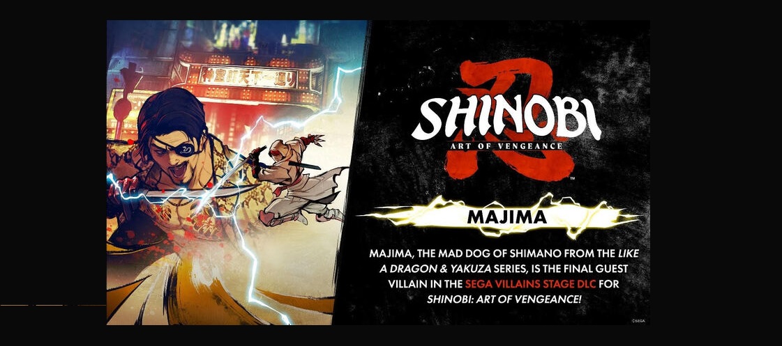 شخصیت گوجو ماجیما از یاکوزا به بازی SHINOBI: Art of Vengeance می‌آید