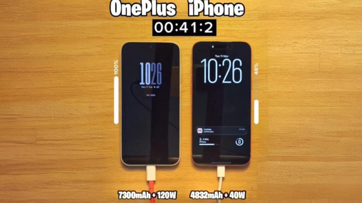 وان پلاس ۱۵ با سرعت شارژ شگفت‌انگیز، آیفون ۱۷ پرو مکس را پشت سر گذاشت