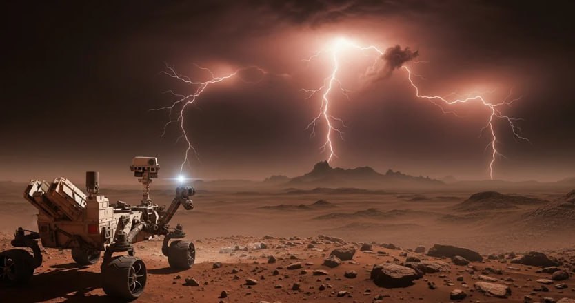 نخستین رعد و برق در مریخ مشاهده شد