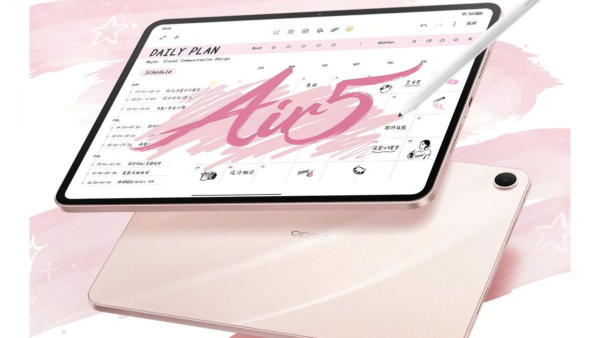 تاریخ رونمایی اوپو پد ایر ۵ مشخص شد ؛ جزئیات اولیه طراحی و مشخصات منتشر شد